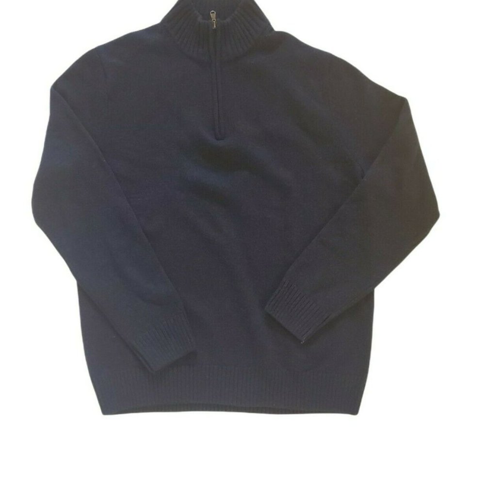 Sonoma Men's Supersoft Sweater 1/4 Zipper XL Long Sleeve Navy New